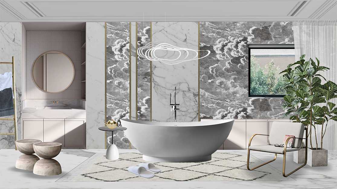 卫浴现代软装设计方案5